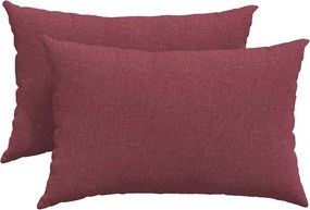 vidaXL Kanapé párnák 2 pcs Bordó 60 x 40 cm szövet