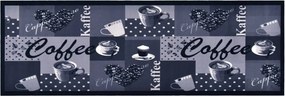 vidaXL "Coffee blue" mintájú mosható konyhaszőnyeg 60 x 180 cm