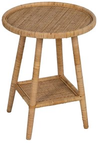 Rattan kerek tárolóasztal ø 45 cm – Ixia