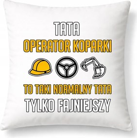 Párna Apának Kotrógép kezelő Fehér