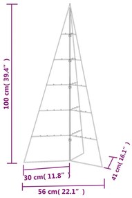 fekete fém karácsonyfa dekorációhoz 100 cm