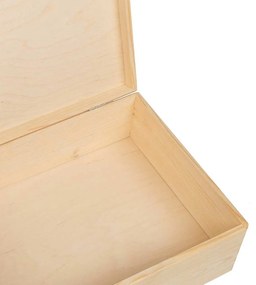 Fa doboz fedővel 40x30x13 cm tömör fa fenyő