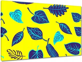 Vászonkép 90x60 Kék levelek Levelek