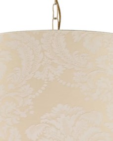 Brilagi - Láncos csillár SONIA 3xE27/15W/230V átm. 56 cm krémszínű/patina