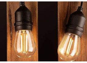 LED kültéri dekorációs lánc 15xE27/1W/230V 15 m IP65 fekete