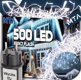 Jégcsap Led 500 Hideg Függeszték Lámpa 21M Kültéri Beltéri Flash Effekt