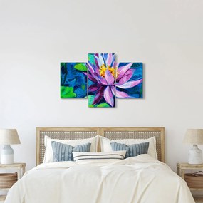 Egy vízi liliom képe a vízen (90x60 cm)