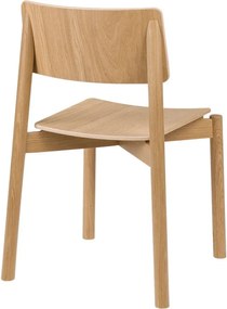 Natúr színű rakásolható étkezőszék tölgyfa dekorral Wem – noo.ma