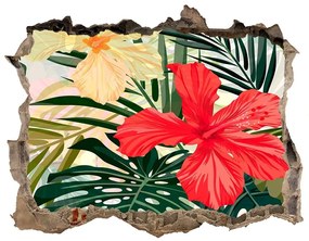 3d-s lyuk vizuális effektusok matrica Hawaii virágok nd-k-84089036