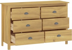 Hill range tömör fenyőfa komód 125 x 40 x 80 cm
