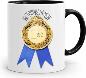 Fekete Bögre Állatorvosnak Állatorvos Érem Nyomtatott Fényképpel