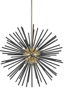 Zuma Line P0491-09C-F7BC - Csillár rúdon URCHIN 9xG9/42W/230V arany/fekete