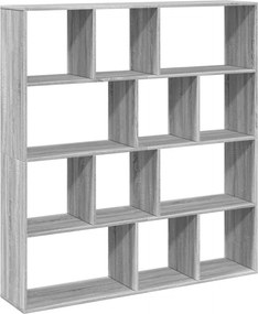 vidaXL szürke sonoma színű szerelt fa könyvszekrény 132 x 29 x 141,5cm