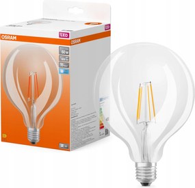 Ledvance átlátszó Led izzó E27 7W Star Globe, meleg fehér