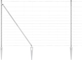 vidaXL Kerítésoszlop Galvanizált 25 x 1,6 m Acél