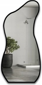 Angelit szabálytalan dekoratív tükör fekete keretben 79X170 falra szerelhető