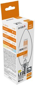 Avide LED Filament Candle 5.9W E14 NW 4000K Fényerőszabályozható