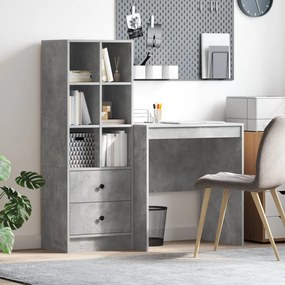 Tárolós Íróasztal Betongrey Forgácslap
