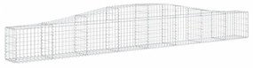 vidaXL 10 db íves horganyzott vas gabion kosár 400x30x40/60 cm