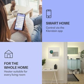 Klarstein Mojave 1000 smart, infravörös hősugárzó 2 az 1-ben, konvektor, 120 x 60 cm, 1000 W, RGB világítás
