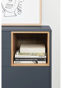 Sötétszürke alacsony komód 90x90 cm Corvo - Teulat