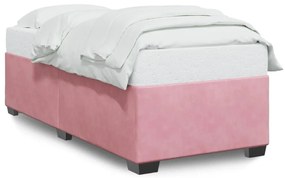 rózsaszín bársony ágykeret 100x200 cm