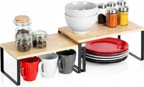 Konyhai polc Fa 33,5x19,5x16 cm 33,5x18,5x13,5 cm 2 db