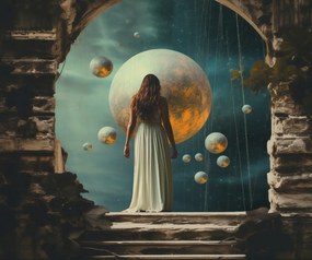 Poszter 60x50cm Színház a romok portálján