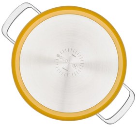 Indukciós tűzhelyhez alkalmas edény fedővel-kerámia felülettel 5,5 l Meda 3.0 – FABINI