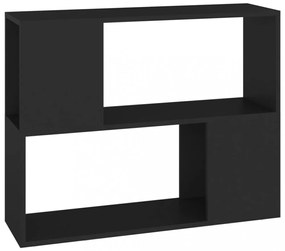 fekete szerelt fa TV-szekrény 80 x 24 x 63 cm
