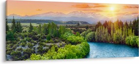 Kép - Erdei hegyvidéki táj (120x50 cm)