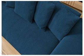 Sötétkék kordbársony kanapé 280 cm Voltaire – Bobochic Paris