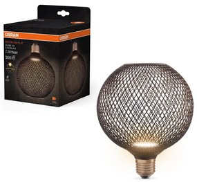 LED Izzó DECOR FLAT G125 E27/3,5W/230V 2700K fekete - Osram