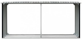 antracitszürke horganyzott acél tűzifatároló 330 x 92 x 153 cm