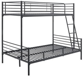 Ifjúsági Emeletes Ágy Fekete Színben. 90x200 cm TRES