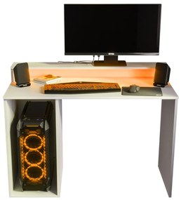 Sarok Gamer PC asztal Garrick 2 (biely) (LED RGB világítással). Akció -6%. 1064136