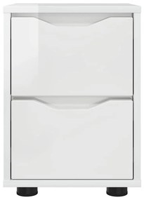 vidaXL Éjjeliszekrények 2 pcs Magas Fényű Fehér 30,5 x 30 x 43 cm