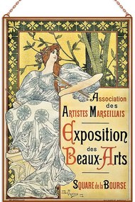 Exposition des Beaux-Arts üvegkép, falikép