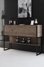 Komód Luxe - Black, Walnut