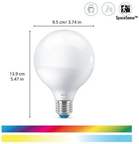 LED RGB Dimmelhető izzó G95 E27/11W/230V 2200-6500K Wi-Fi - WiZ