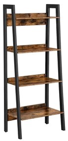 NAVARO könyvszekrény barna/fekete