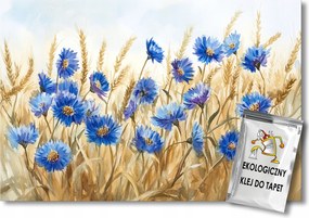 Fotótapéta Flizelina Természet Mező Gabona Kalászok Búzavirágok 250x175 ragasztó