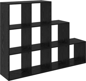 vidaXL Szobaelválasztó könyvespolc Fekete tölgy 137,5 x 29 x 103,5 cm