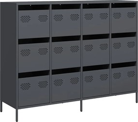vidaXL antracit hidegen hengerelt acél tálalószekrény 135x39x103,5 cm