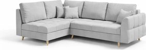 Szürke sarokkanapé (bal oldali) Ariella – Ropez