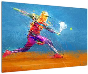 Kép - Festett teniszező (90x60 cm)