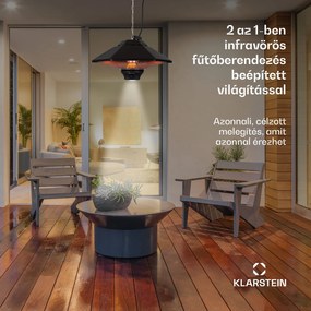 Blumfeldt Heat Hexa, infravörös hősugárzó, 800/1200 W, halogén, IP34, LED, fekete