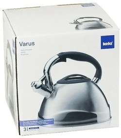 Kela VARUS sípoló teáskanna, 3 l, ezüst