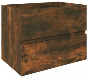 füstös tölgy színű szerelt fa mosdószekrény 60 x 38,5 x 45 cm