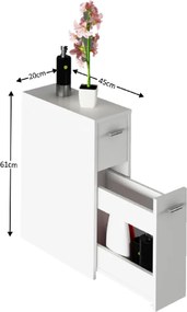Fürdőszoba szekrény, fehér, NATALI TYP 7